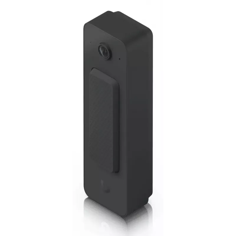 Vaizdo skambutis UBIQUITI Doorbell Lite Black – laidinis PoE, 5 MP, 2560×1920, IPX5, metalinis ir polikarbonatinis korpusas