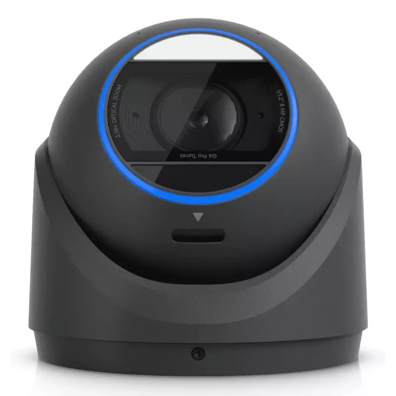 IP stebėjimo kamera UBIQUITI UVC-G6-Pro-Turret-B — 3840×2160, 1/1.2 colio CMOS, 2,36× optinis priartinimas, PoE+, lubos/siena, vidui/lauke