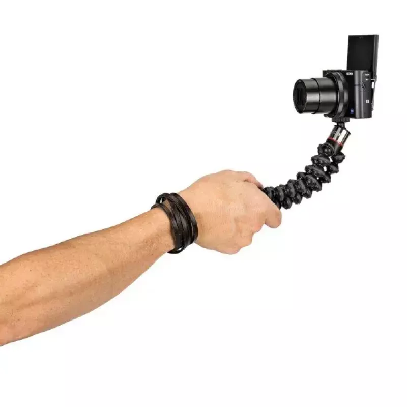 Tripod JOBY GorillaPod 500 skirtas veiksmo kameroms, 3 kojos, maks. apkrova 0,5 kg, juoda/pilka
