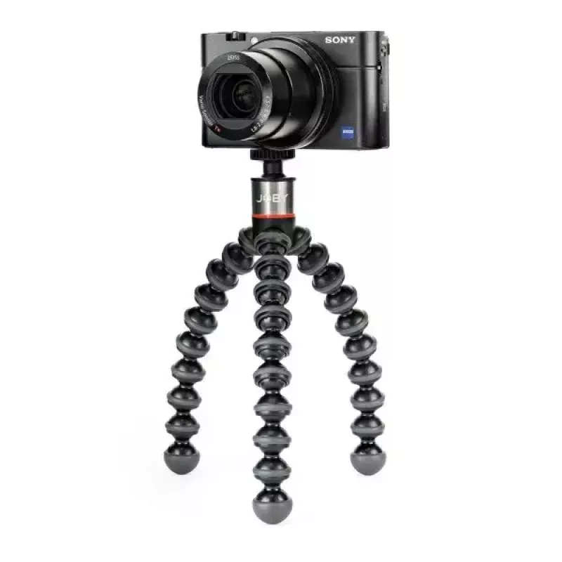 Tripod JOBY GorillaPod 500 skirtas veiksmo kameroms, 3 kojos, maks. apkrova 0,5 kg, juoda/pilka