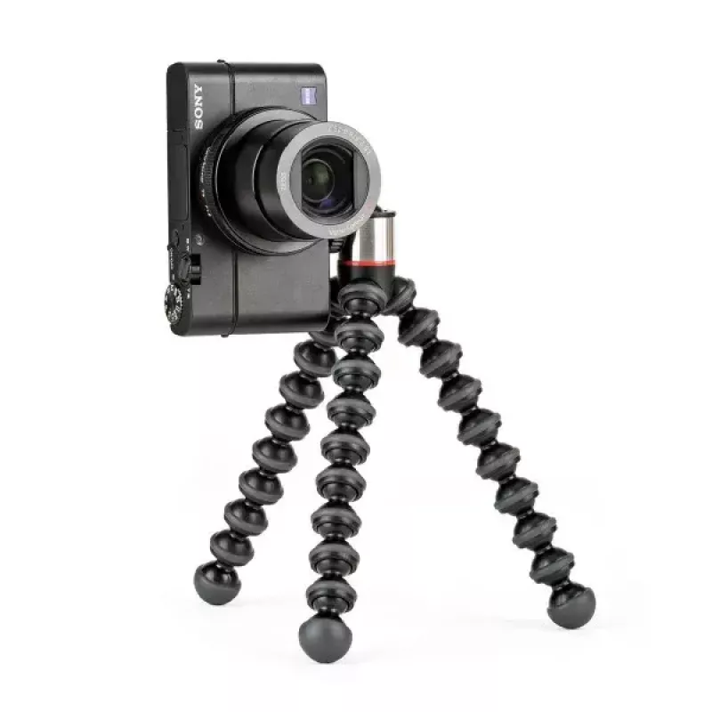 Tripod JOBY GorillaPod 500 skirtas veiksmo kameroms, 3 kojos, maks. apkrova 0,5 kg, juoda/pilka