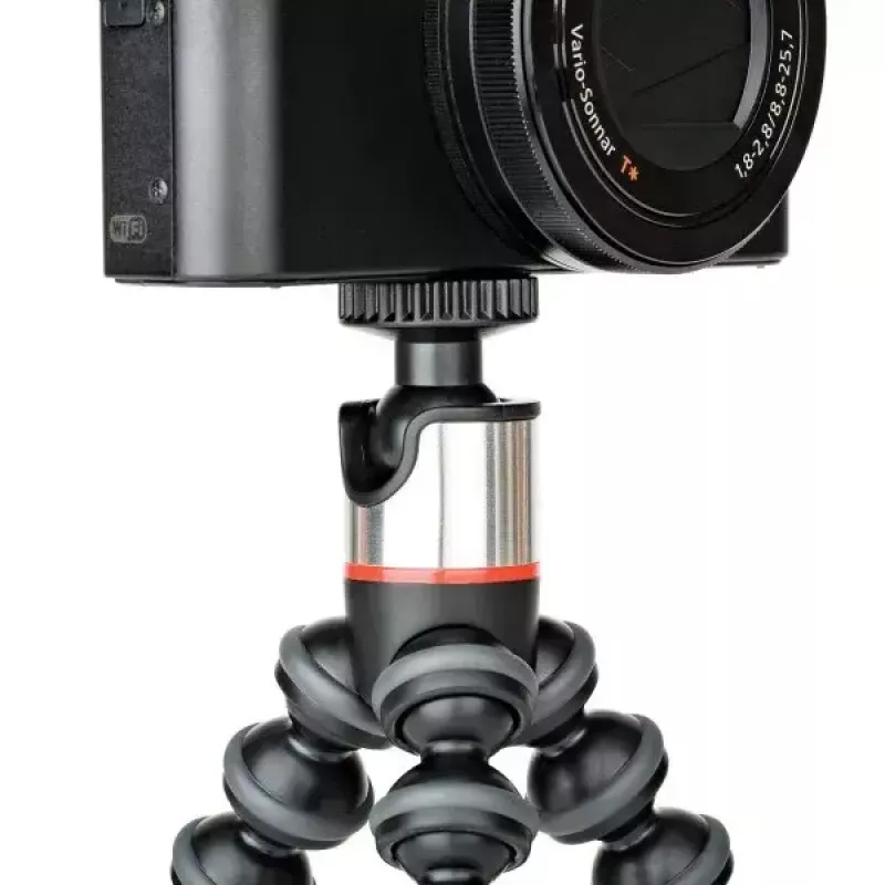 Tripod JOBY GorillaPod 500 skirtas veiksmo kameroms, 3 kojos, maks. apkrova 0,5 kg, juoda/pilka