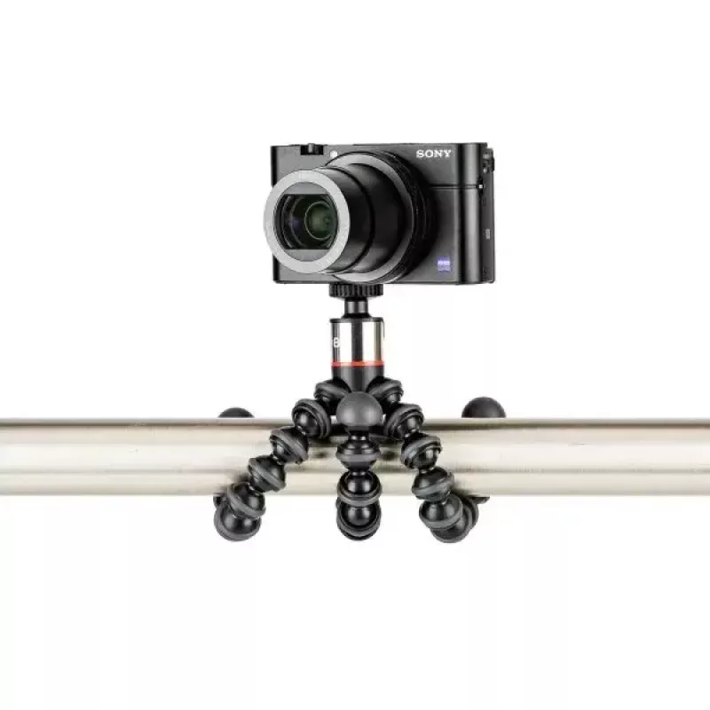 Tripod JOBY GorillaPod 500 skirtas veiksmo kameroms, 3 kojos, maks. apkrova 0,5 kg, juoda/pilka