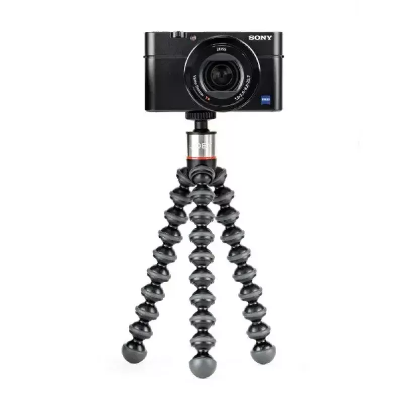 Tripod JOBY GorillaPod 500 skirtas veiksmo kameroms, 3 kojos, maks. apkrova 0,5 kg, juoda/pilka