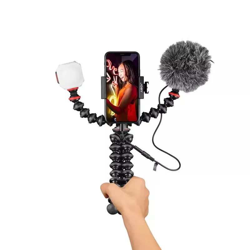 Joby GorillaPod Mobile Vlogging Kit JB01645-BWW 3 kojos 540g Juoda Raudona
