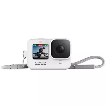 Silicininis dangtelis GoPro Sleeve + Lanyard, skirtas HERO12/HERO11/HERO10/HERO9 Black — baltas