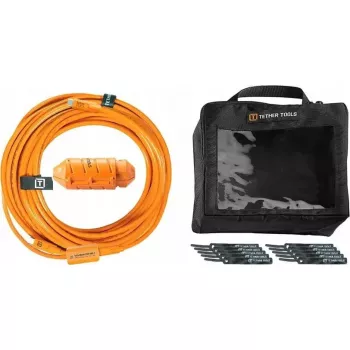 Tether Tools USB-C į Micro-B laidas CUC31RB-ORG 9,40 m, stačiu kampu Micro-B jungtis, oranžinis