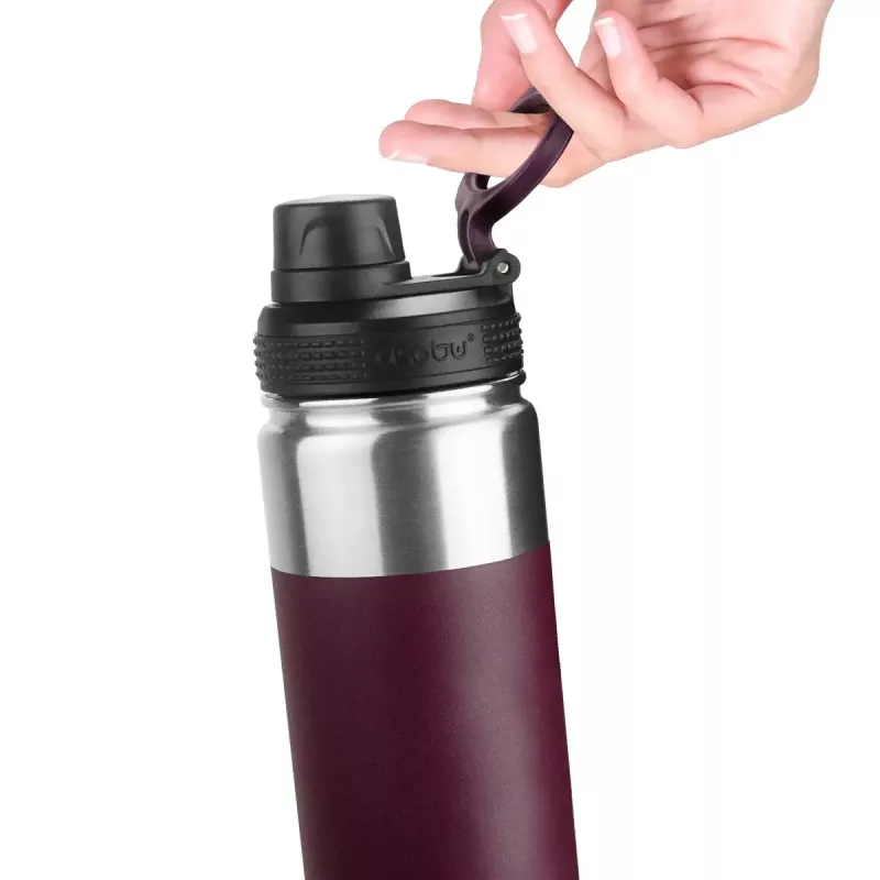 Termosas ASOBU Alpine Flask Hiking 530 ml nerūdijantis plienas bordo spalvos
