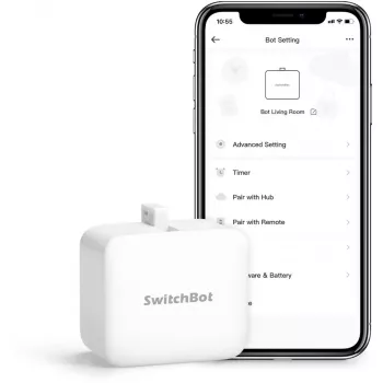 Robotinis mygtukų spaudytuvas SwitchBot Bot, modelis SwitchBot-S1W, baltas