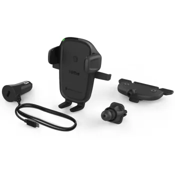 iOttie Easy One Touch 2 belaidis greitasis telefono įkroviklis automobiliui, juodas