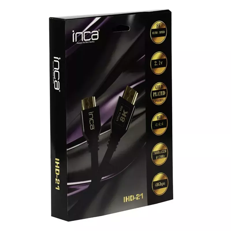 Inca IHD-21 HDMI kabelis 2 m HDMI Type A 3 x HDMI Type A Juodas