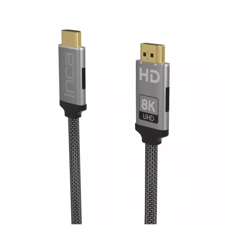 HDMI kabelis Inca IHM-03T 3 m HDMI A tipo kištukas-kištukas 2.1 pilkas
