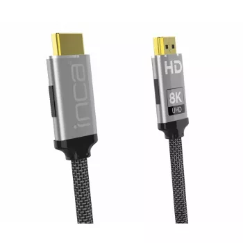 HDMI kabelis Inca IHM-03T 3 m HDMI A tipo kištukas-kištukas 2.1 pilkas