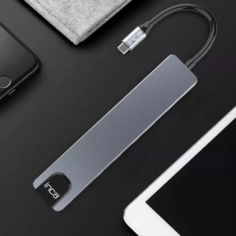 USB Type-C stotelė INCA ITPC-7T 1000 Mbit/s HDMI RJ-45 USB 2.0 USB 3.0