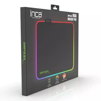 Žaidimų pelės kilimėlis Inca IMP-024 Juodas Monochromatinis