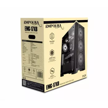 PC korpusas Inca EMG-15XB Midi Tower juodas