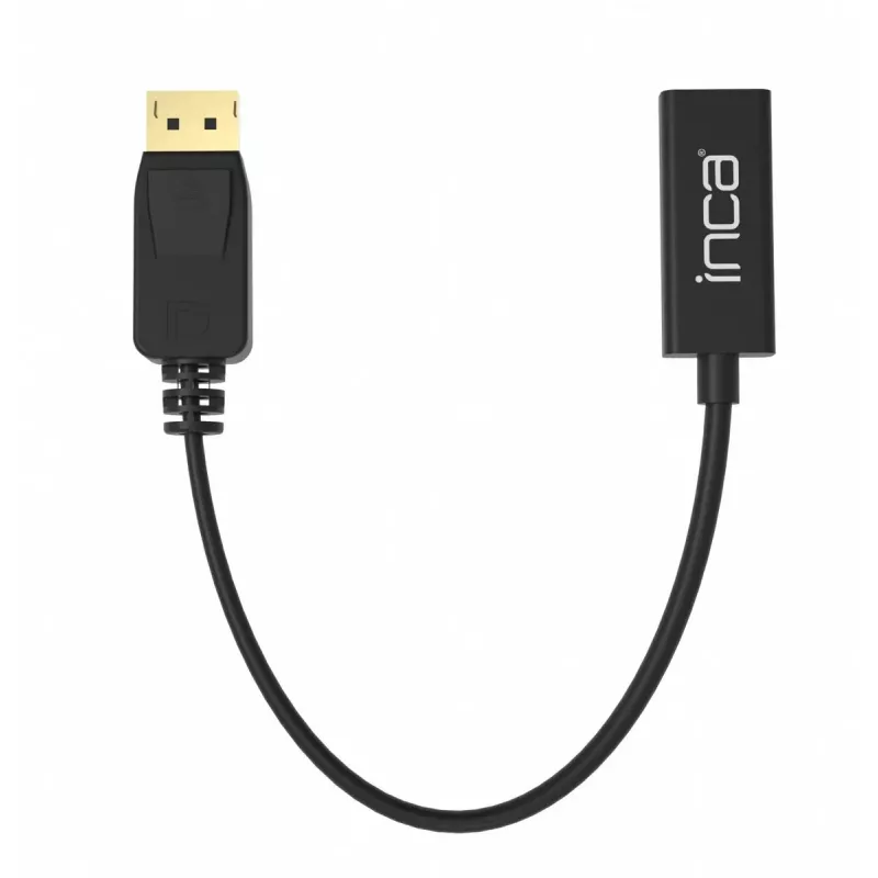 Inca IDTH-05 vaizdo kabelio adapteris 0,2 m DisplayPort į HDMI A tipą juodas