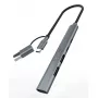 USB stebulė Inca IUTP-06TX Type-A Type-C 5000 Mbit/s pilka