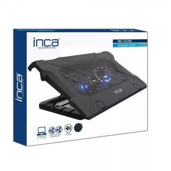 Aušinimo padėklas nešiojamam kompiuteriui Inca INC-321RX 43,2 cm 2 ventiliatoriai Juodas