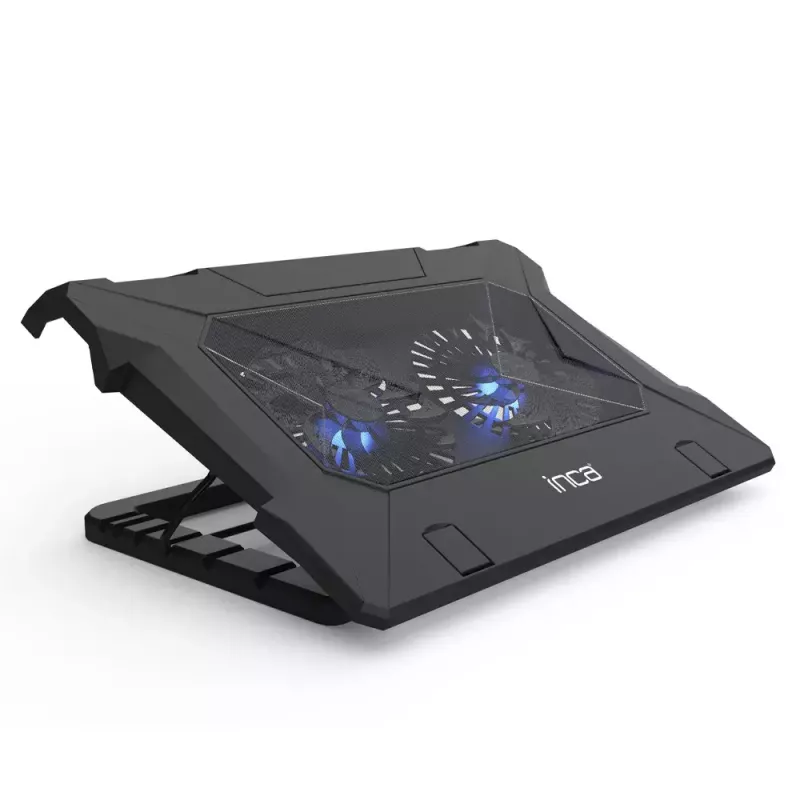 Aušinimo padėklas nešiojamam kompiuteriui Inca INC-321RX 43,2 cm 2 ventiliatoriai Juodas