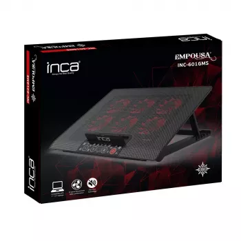 Aušinimo padėklas nešiojamam kompiuteriui Inca INC-601GMS 43,2 cm 6 ventiliatoriai USB Juodas