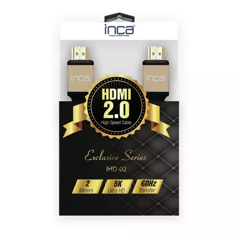 HDMI kabelis Inca IHD-02 2m HDMI A tipo kištukas–kištukas 4K