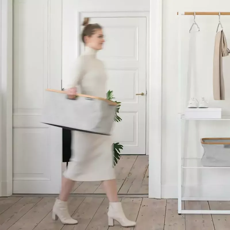 Skalbinų krepšys Brabantia 118180 40L stačiakampis pilkas