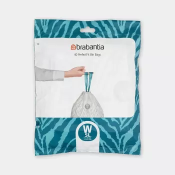 Šiukšlių maišai BRABANTIA 137846, 45 L, balti, 40 vnt.