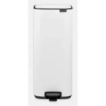 Brabantia Bo pedalinis šiukšlių kibiras 30 L stačiakampis plieninis baltas