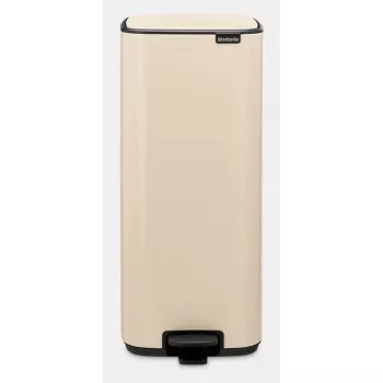 Brabantia Bo pedalinis šiukšlių kibiras 30 L stačiakampis plieninis smėlio spalvos