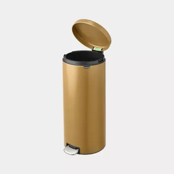 Brabantia 238765 šiukšlių kibiras Round Steel Gold, 30 l, auksinis