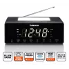 Laikrodinis radijas Lenco CR540BK – FM žadintuvas, 1,2 colio LED ekranas, reguliuojama naktinė lemputė, USB įkrovimas, stereo garsiakalbiai