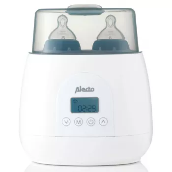 Buteliukų šildytuvas Alecto BW700TWIN – dvigubas 3-in-1 elektrinis buteliukų šildytuvas, 512 W, 230 V, baltas
