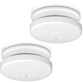 Dūmų detektorius Alecto SA20 3x — 3 vnt. pakuotė, baterijomis maitinamas, optinis, baltas
