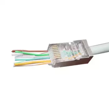RJ-45 kištukas Gembird LC-PTF-01/100, F/UTP, rudas/sidabrinis/skaidrus, 10 vnt.