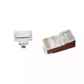 RJ-45 kištukas Gembird LC-PTF-01/100, F/UTP, rudas/sidabrinis/skaidrus, 10 vnt.