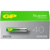 GP Super Micro AAA 1,5 V šarminės mangano baterijos – 40 vnt. pakuotė