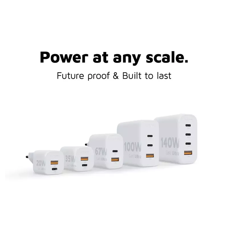 Xtorm 140W GaN² Ultra sieninis įkroviklis AC universalus 3 USB Type-C greitas įkrovimas