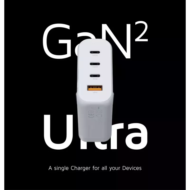 Xtorm 140W GaN² Ultra sieninis įkroviklis AC universalus 3 USB Type-C greitas įkrovimas