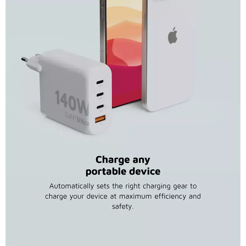 Xtorm 140W GaN² Ultra sieninis įkroviklis AC universalus 3 USB Type-C greitas įkrovimas