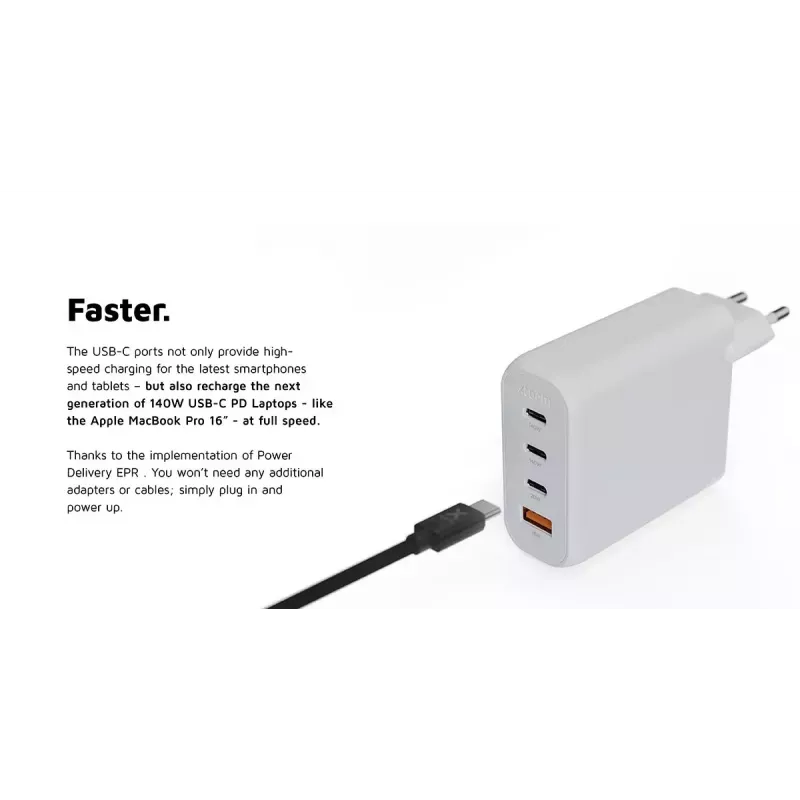 Xtorm 140W GaN² Ultra sieninis įkroviklis AC universalus 3 USB Type-C greitas įkrovimas