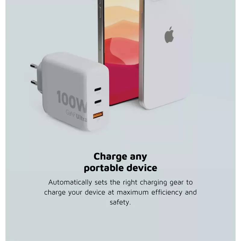 Xtorm 100W GaN² Ultra sieninis įkroviklis su dviem USB-C prievadais