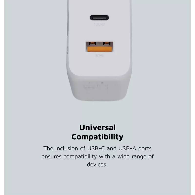 Xtorm 100W GaN² Ultra sieninis įkroviklis su dviem USB-C prievadais