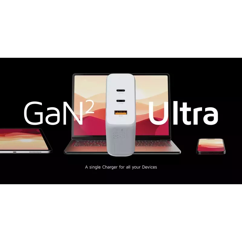 Xtorm 100W GaN² Ultra sieninis įkroviklis su dviem USB-C prievadais