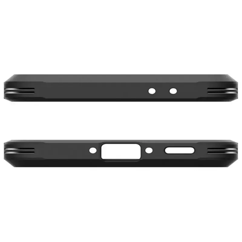 Spigen Tough Armor dėklas, skirtas Samsung Galaxy A56 5G — juodas, dviejų sluoksnių apsauginis dangtelis
