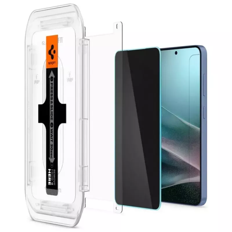 Spigen Glas.TR EZ FIT HD privatumo stiklas Samsung Galaxy S24/S25 — 2 vnt
