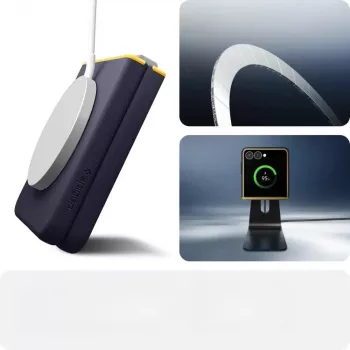 Apsauginis dėklas Spigen Nano Pop Mag, Samsung Galaxy Z Flip 7, Blueberry Navy, su MagSafe