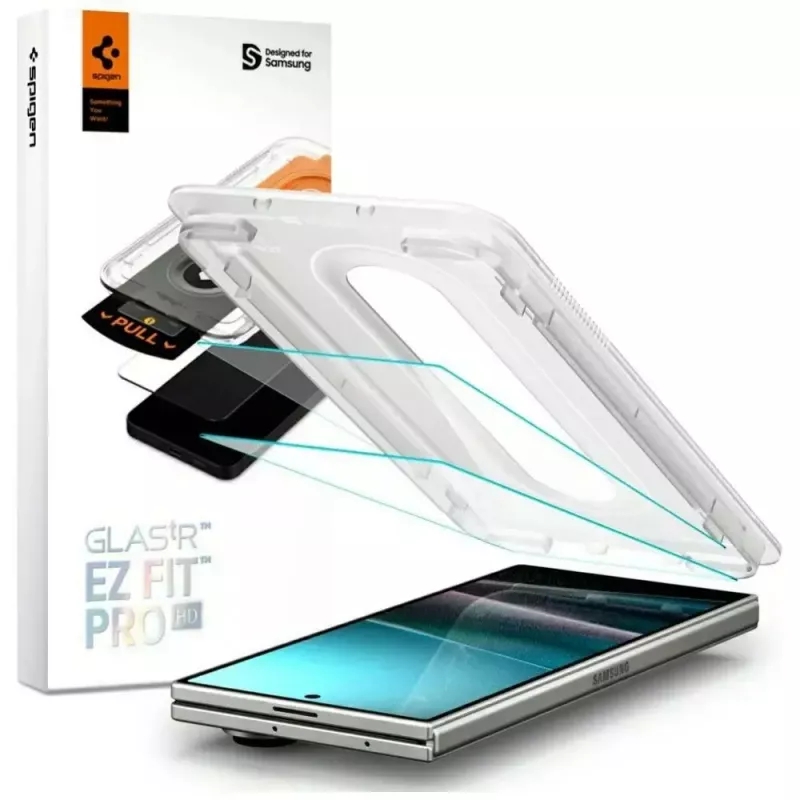 Apsauginis stiklas Spigen Glas.TR EZ FIT Pro, skirtas Samsung Galaxy Z Fold 7 – permatomas, 2 vnt.