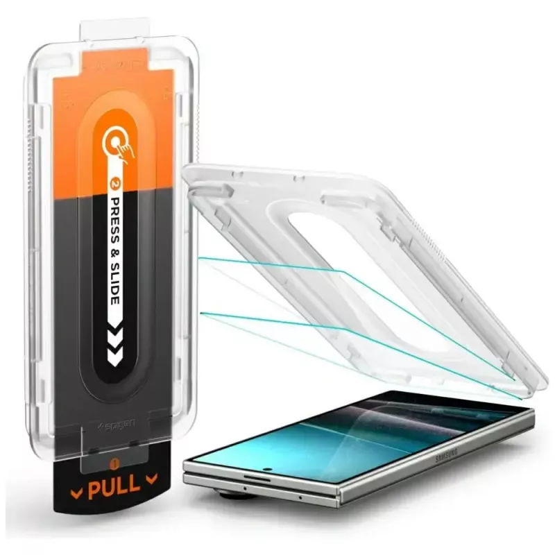 Apsauginis stiklas Spigen Glas.TR EZ FIT Pro, skirtas Samsung Galaxy Z Fold 7 – permatomas, 2 vnt.