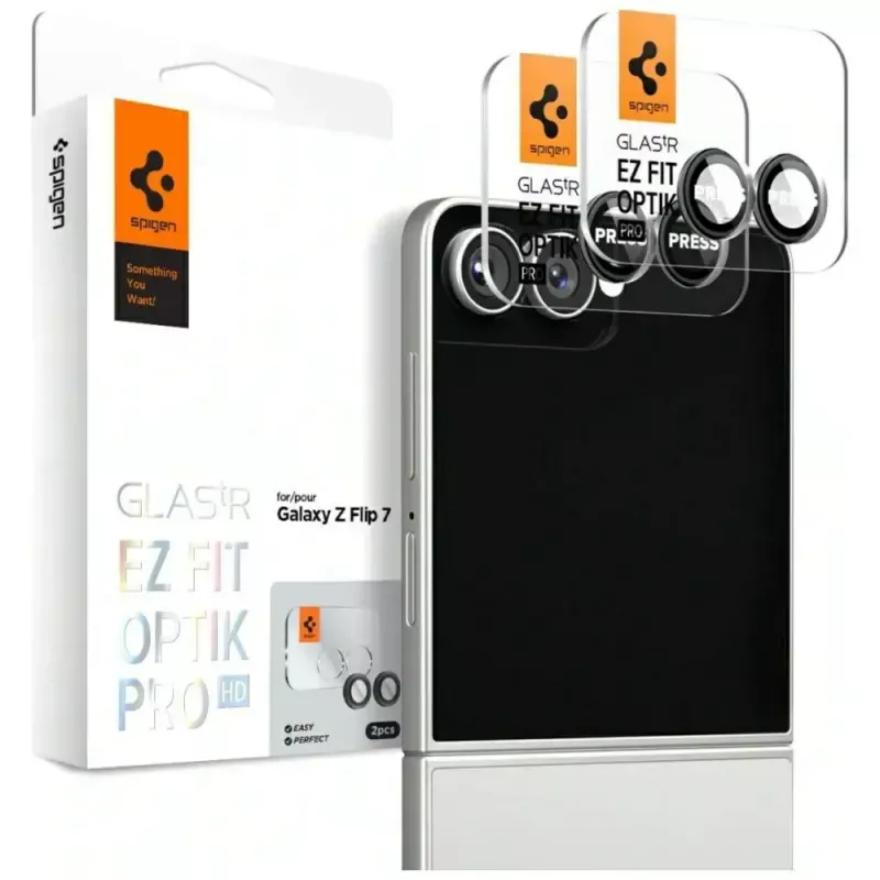Apsauginis fotoaparato stiklas Spigen Galaxy Z Flip 7 HD stiklas 2 vnt.